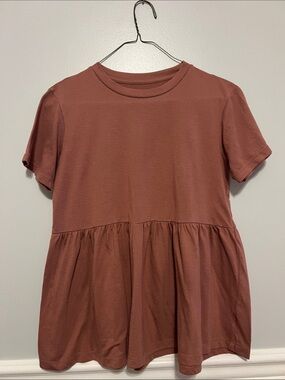 American Eagle Short-Sleeve Babydoll Shirt